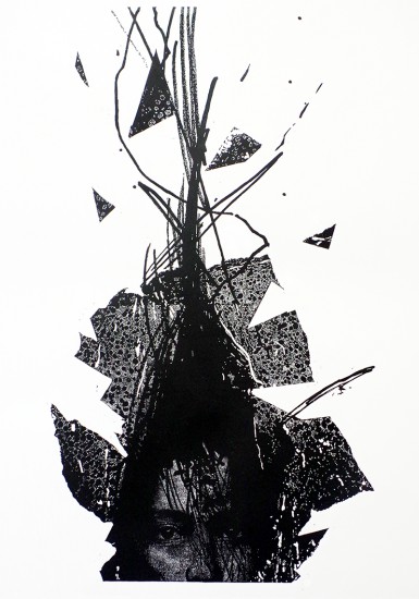 Shaman | linocut | 100x70 cm
